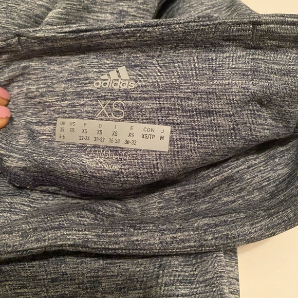 NWT Adidas Leggings Size XS - purple and gray - Picture 3 of 4